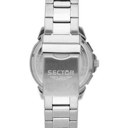 Orologio da uomo Sector ADV2500 Automatico in acciaio inossidabile a cuore aperto con quadrante nero automatico R3223243001 100M