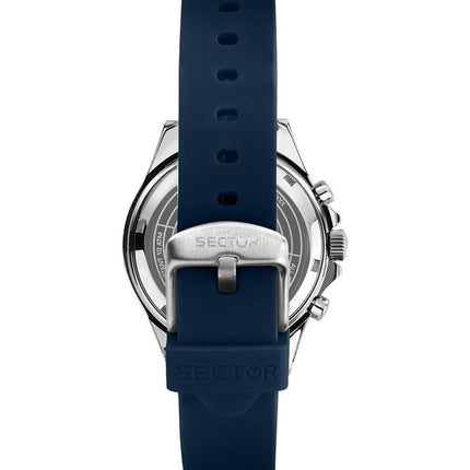 Sector 230 multifunzione cinturino in silicone quadrante blu al quarzo R3251161052 100M orologio da uomo