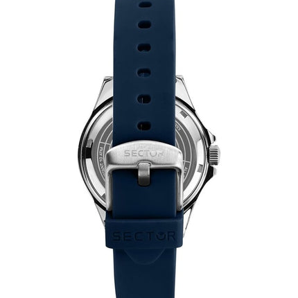 Orologio da uomo Sector 230 con cinturino in silicone e quadrante blu al quarzo R3251161056 100M
