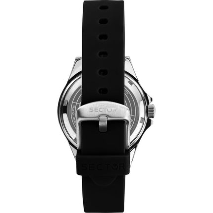 Sector 230 Cinturino in silicone Quadrante bianco Quarzo R3251161057 Orologio da uomo 100M