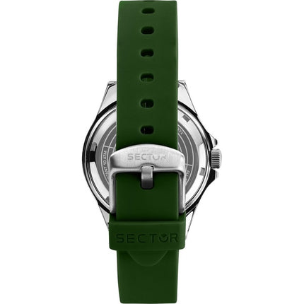 Sector 230 Cinturino in silicone Quadrante verde Quarzo R3251161059 Orologio da uomo 100M con bracciale extra