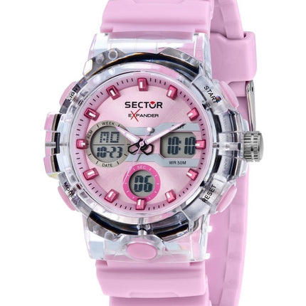 Orologio da donna Sector Ex-46 con cinturino in silicone e quadrante viola al quarzo R3251242501