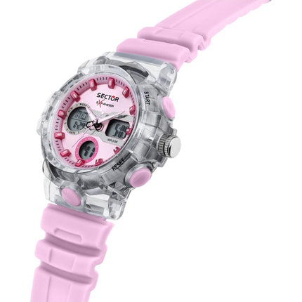Orologio da donna Sector Ex-46 con cinturino in silicone e quadrante viola al quarzo R3251242501