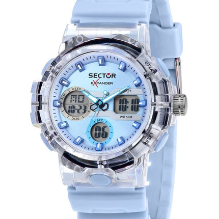 Orologio da uomo Sector Ex-46 con cinturino in silicone e quadrante blu al quarzo R3251242503
