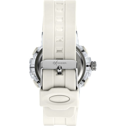 Orologio da uomo Sector Ex-46 con cinturino in silicone e quadrante bianco al quarzo R3251242504