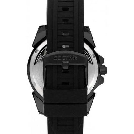 Orologio da uomo Sector 450 cinturino in silicone quadrante nero quarzo R3251276002 100M