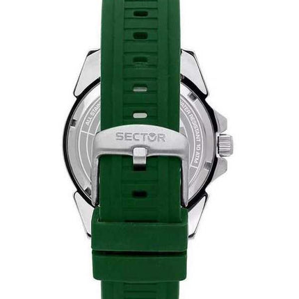 Orologio da uomo Sector 450 cinturino in silicone quadrante verde quarzo R3251276004 100M