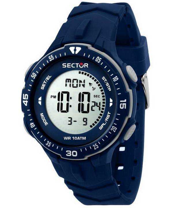 Orologio da uomo Sector EX-26 con cinturino in silicone digitale al quarzo R325128002 100M
