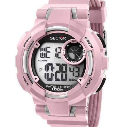 Orologio da donna Sector Ex-36 digitale cinturino in poliuretano rosa quadrante nero quarzo R3251283004 100M