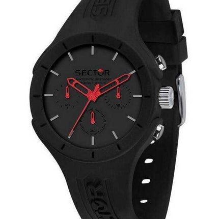 Orologio da uomo Sector Speed quadrante nero cinturino in silicone al quarzo R3251514013 100M