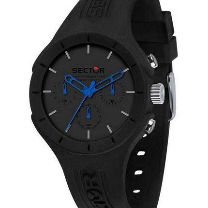 Orologio da uomo Sector Speed quadrante nero cinturino in silicone al quarzo R3251514014 100M