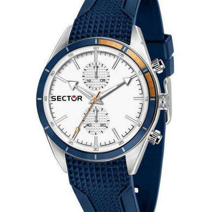 Orologio da uomo Sector 770 quadrante bianco cinturino in silicone al quarzo R3251516005