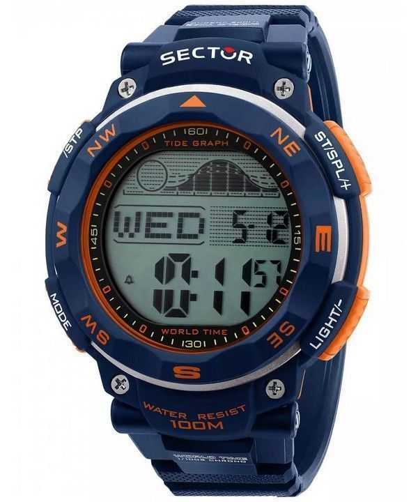 Orologio da uomo Sector EX-35 quadrante nero digitale al quarzo R3251534001 100M