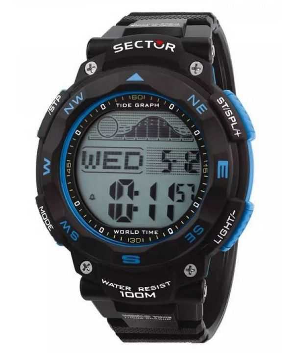 Orologio da uomo Sector EX-35 quadrante nero digitale al quarzo R3251534002 100M