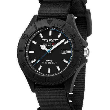 Orologio da uomo Sector Save The Ocean con quadrante nero opaco al quarzo R3251539002