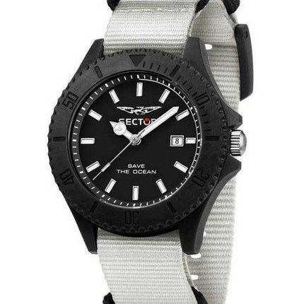Orologio Sector Save The Ocean Black Sunray Dial Quartz R3251539003 da uomo