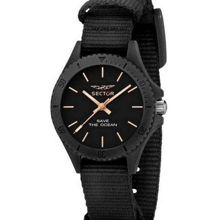 Orologio Sector Save The Ocean Black Sunray Dial Quartz R3251539501 da donna