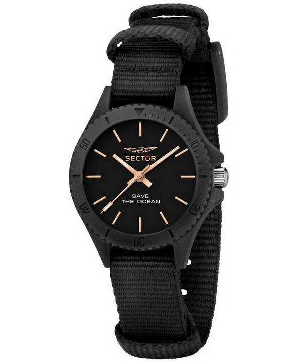 Orologio Sector Save The Ocean Black Sunray Dial Quartz R3251539501 da donna