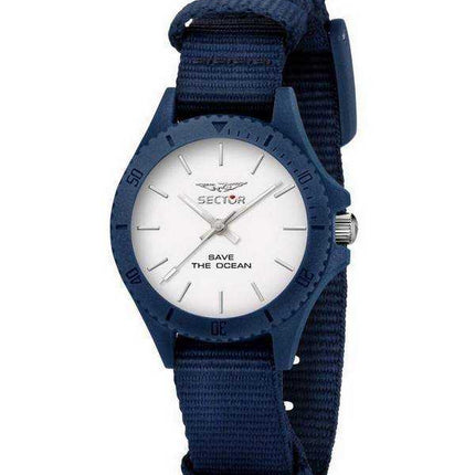 Sector Save The Ocean White Dial Recycle Pet Strap Quartz R3251539502 Orologio da donna