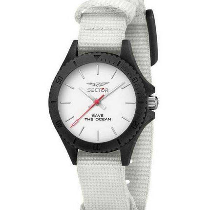 Sector Save The Ocean White Dial Recycle Pet Strap Quartz R3251539503 Orologio da donna