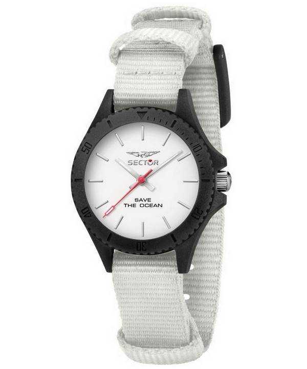 Sector Save The Ocean White Dial Recycle Pet Strap Quartz R3251539503 Orologio da donna