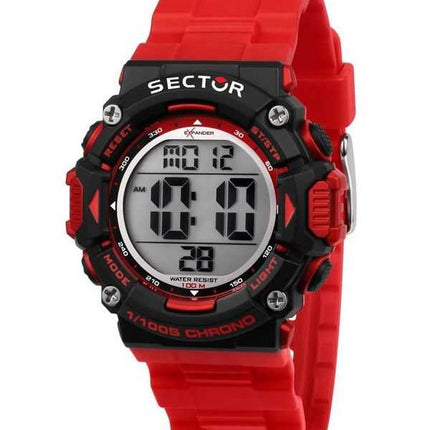 Sector EX-32 Orologio digitale da uomo con cinturino in poliuretano rosso al quarzo R3251544002 100M