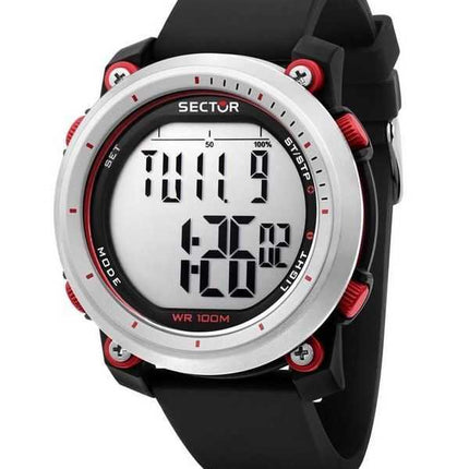 Orologio da uomo Sector EX-38 Digital Black Plastic Strap Quartz R3251546002 100M