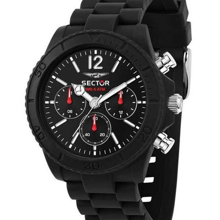 Orologio da uomo Sector Diver multifunzione cinturino in plastica quadrante nero quarzo R3251549001