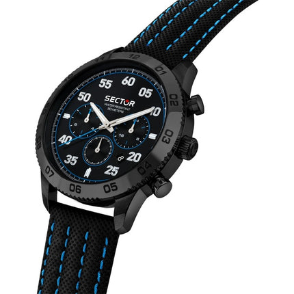 Sector 270 multifunzione cinturino in pelle quadrante nero al quarzo R3251578013 orologio da uomo