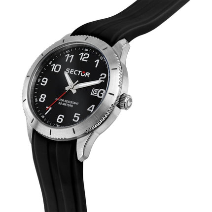 Orologio da uomo Sector 270 con cinturino in silicone e quadrante nero al quarzo R3251578014