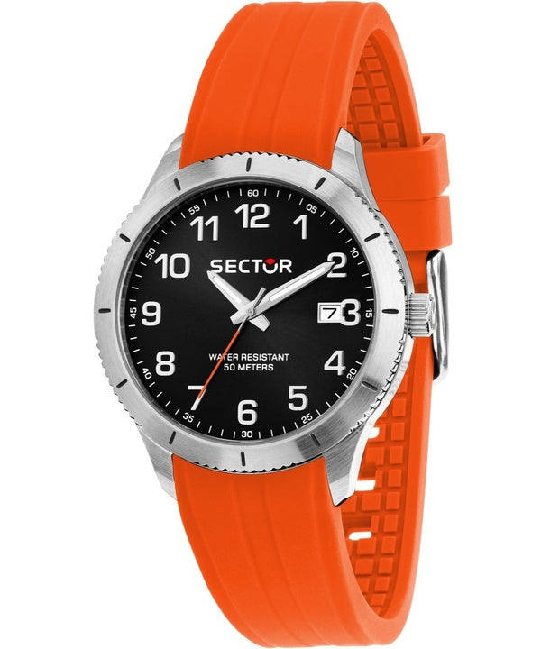 Orologio da uomo Sector 270 con cinturino in silicone e quadrante nero al quarzo R3251578017