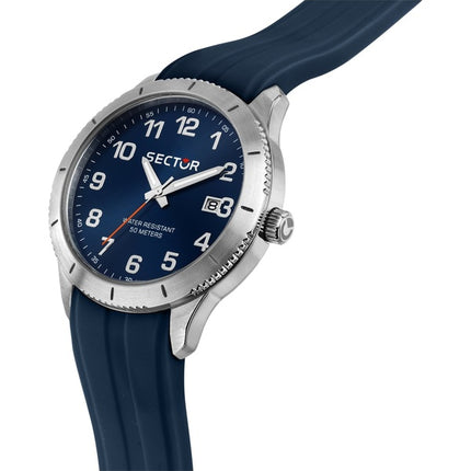 Sector 270 Cinturino in silicone Quadrante blu Quarzo R3251578018 Orologio da uomo con bracciale extra