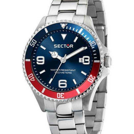 Orologio da uomo Sector 230 al quarzo con quadrante blu in acciaio inossidabile al quarzo R3253161018 100M
