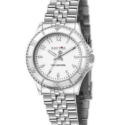 Orologio da donna Sector 230 Just Time acciaio inossidabile quadrante bianco quarzo R3253161534 100M
