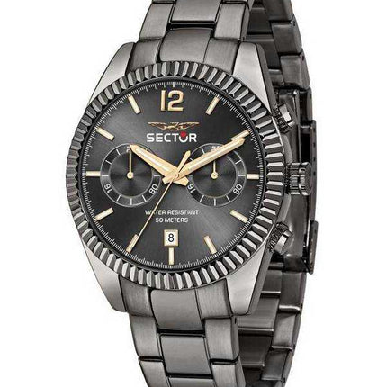 Orologio da uomo Sector 240 Cronografo Sunray Gun Dial in acciaio inossidabile al quarzo R3253240001