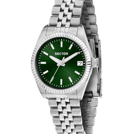 Orologio da donna Sector 240 in acciaio inossidabile con quadrante verde al quarzo R3253240513