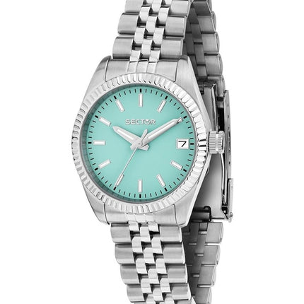Orologio da donna Sector 240 in acciaio inossidabile con quadrante turchese al quarzo R3253240515