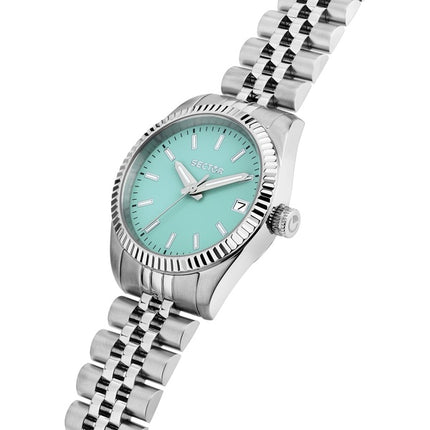 Orologio da donna Sector 240 in acciaio inossidabile con quadrante turchese al quarzo R3253240515