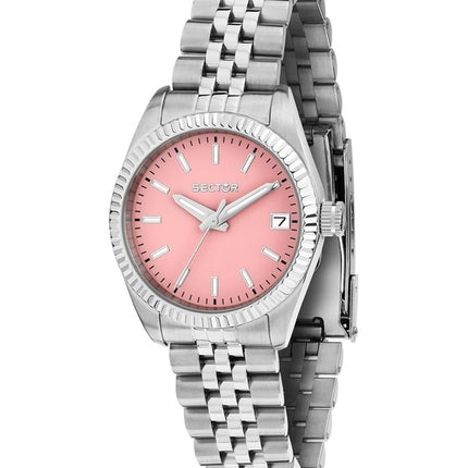 Orologio da donna Sector 240 in acciaio inossidabile con quadrante rosa al quarzo R3253240516