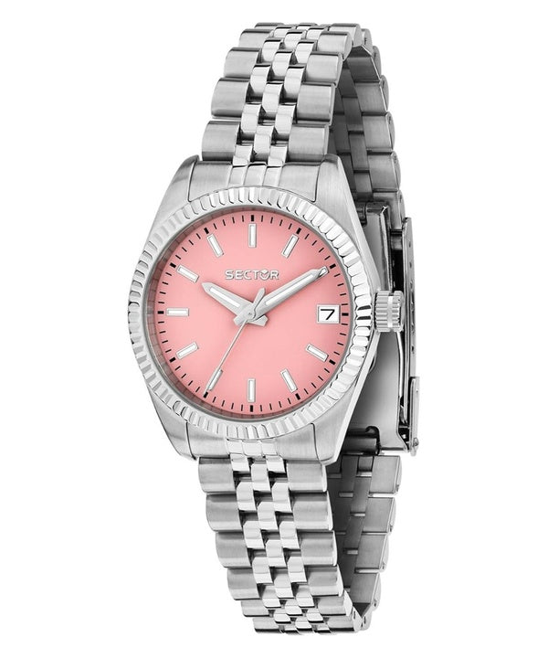 Orologio da donna Sector 240 in acciaio inossidabile con quadrante rosa al quarzo R3253240516