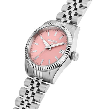 Orologio da donna Sector 240 in acciaio inossidabile con quadrante rosa al quarzo R3253240516