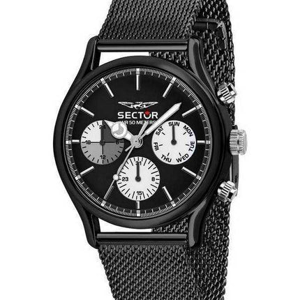 Orologio da uomo Sector 660 quadrante nero in acciaio inossidabile al quarzo R3253517003
