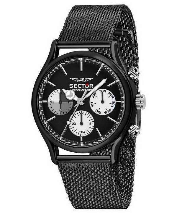 Orologio da uomo Sector 660 quadrante nero in acciaio inossidabile al quarzo R3253517003