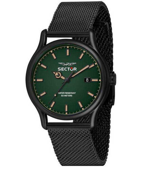Orologio da uomo Sector 660 quadrante verde opaco in acciaio inossidabile al quarzo R3253517021