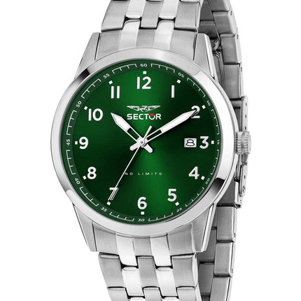 Orologio da uomo Sector 660 in acciaio inossidabile con quadrante verde al quarzo R3253517031