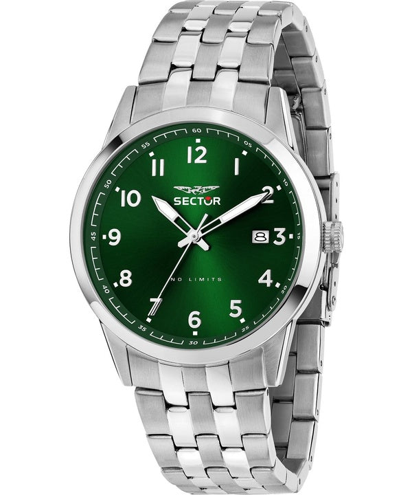 Orologio da uomo Sector 660 in acciaio inossidabile con quadrante verde al quarzo R3253517031