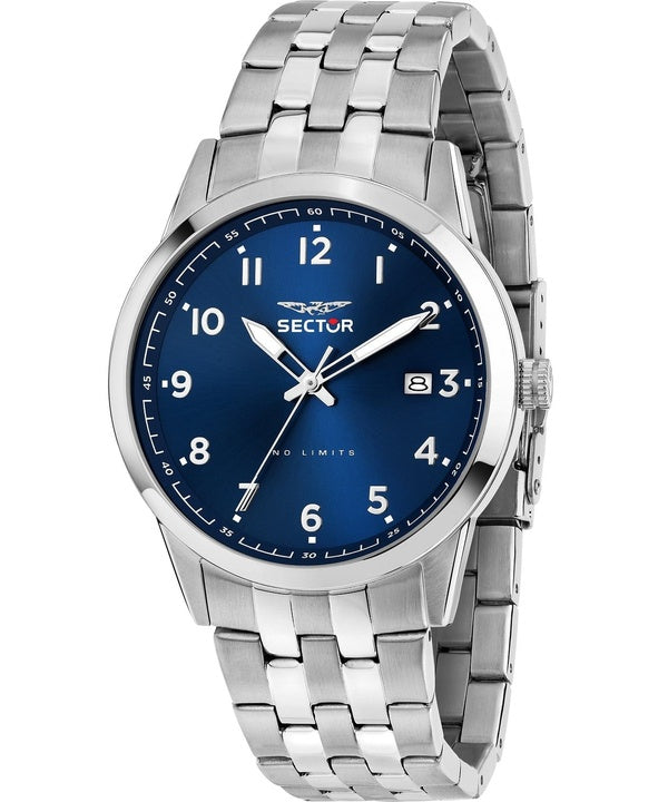 Orologio da uomo Sector 660 in acciaio inossidabile con quadrante blu al quarzo R3253517032