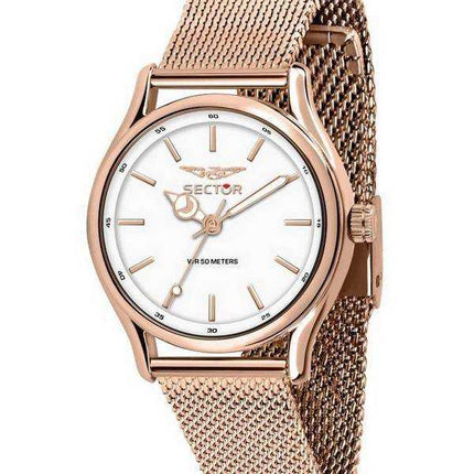 Orologio da donna Sector 660 quadrante bianco tono oro rosa in acciaio inossidabile al quarzo R3253517503