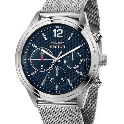 Orologio da uomo Sector 670 Blue Sunray Dial in acciaio inossidabile al quarzo R3253540003