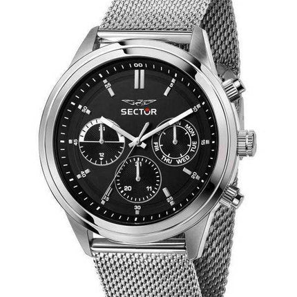 Orologio da uomo Sector 670 quadrante nero in acciaio inossidabile al quarzo R3253540004